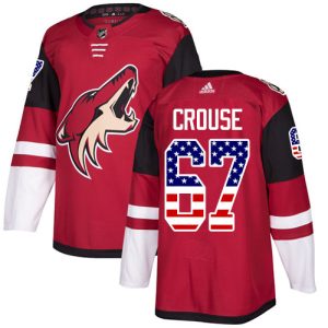Kinder Arizona Coyotes Eishockey Trikot Lawson Crouse #67 Authentic Rot USA Flag Fashion